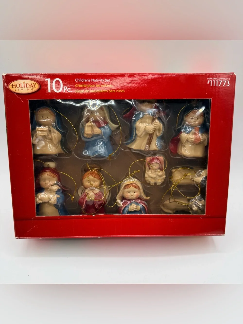 Nativity Children’s Holiday Living 10 Pc Ornament Set #111773 Boxed Christmas